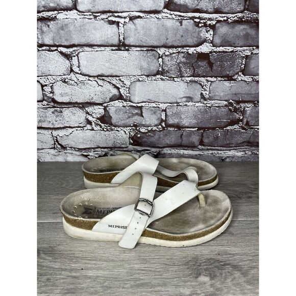 Mephisto Womens Sandals Helen Casual Buckle Strap Toe-Post Open Back Leather 39 - Picture 9 of 16